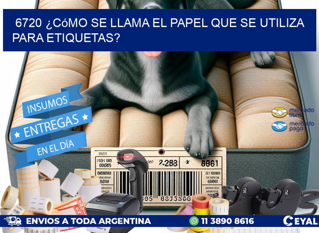 6720 ¿Cómo se llama el papel que se utiliza para etiquetas?