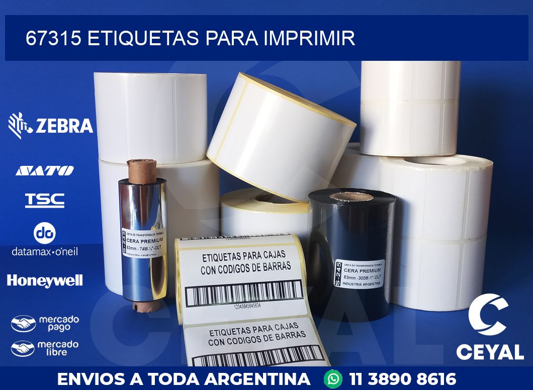 67315 ETIQUETAS PARA IMPRIMIR