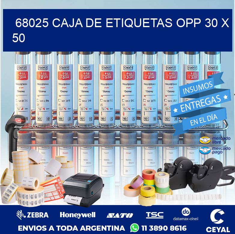 68025 CAJA DE ETIQUETAS OPP 30 X 50
