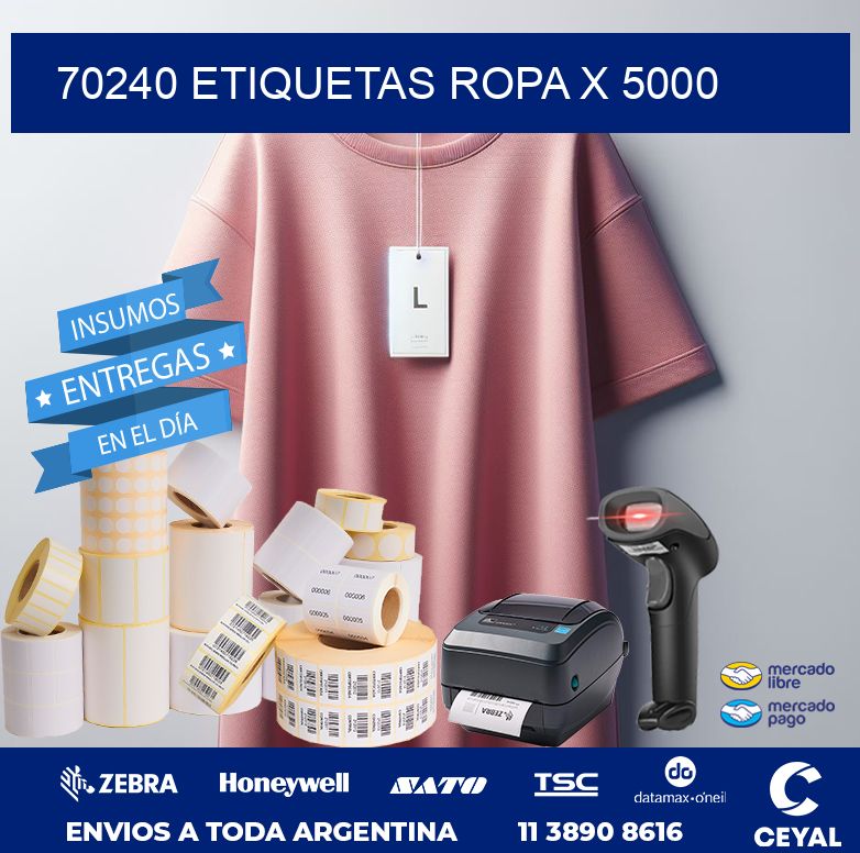 70240 ETIQUETAS ROPA X 5000