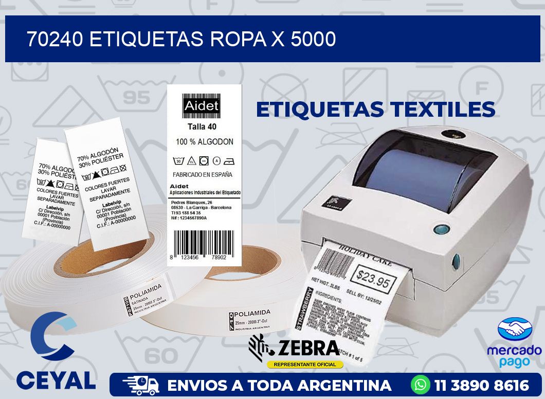 70240 ETIQUETAS ROPA X 5000