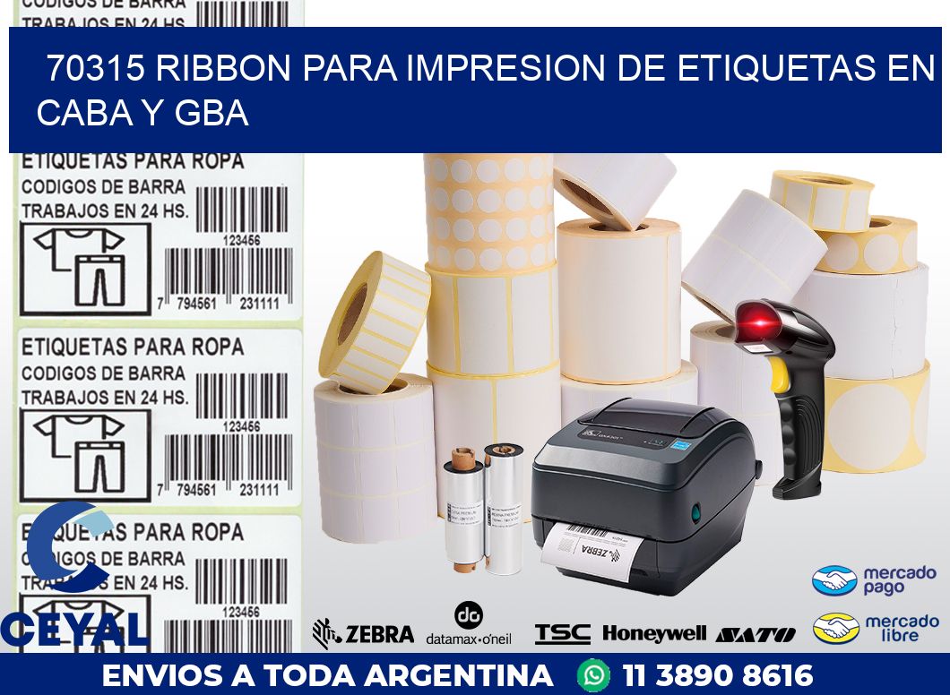 70315 RIBBON PARA IMPRESION DE ETIQUETAS EN CABA Y GBA