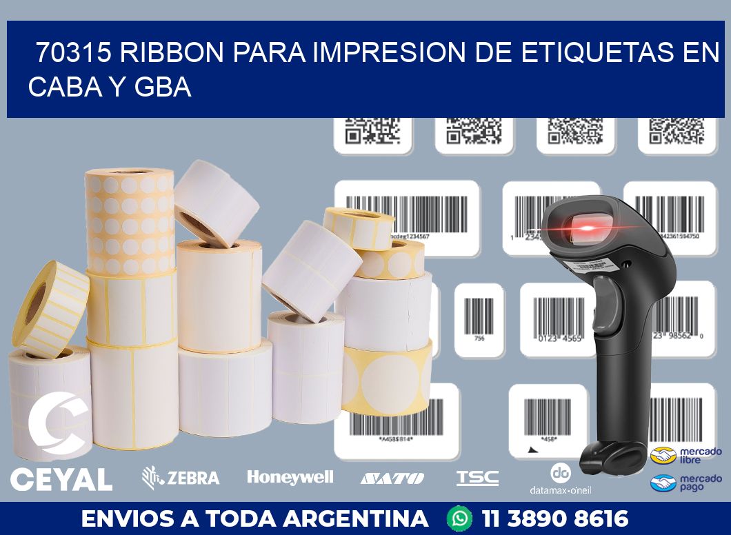 70315 RIBBON PARA IMPRESION DE ETIQUETAS EN CABA Y GBA