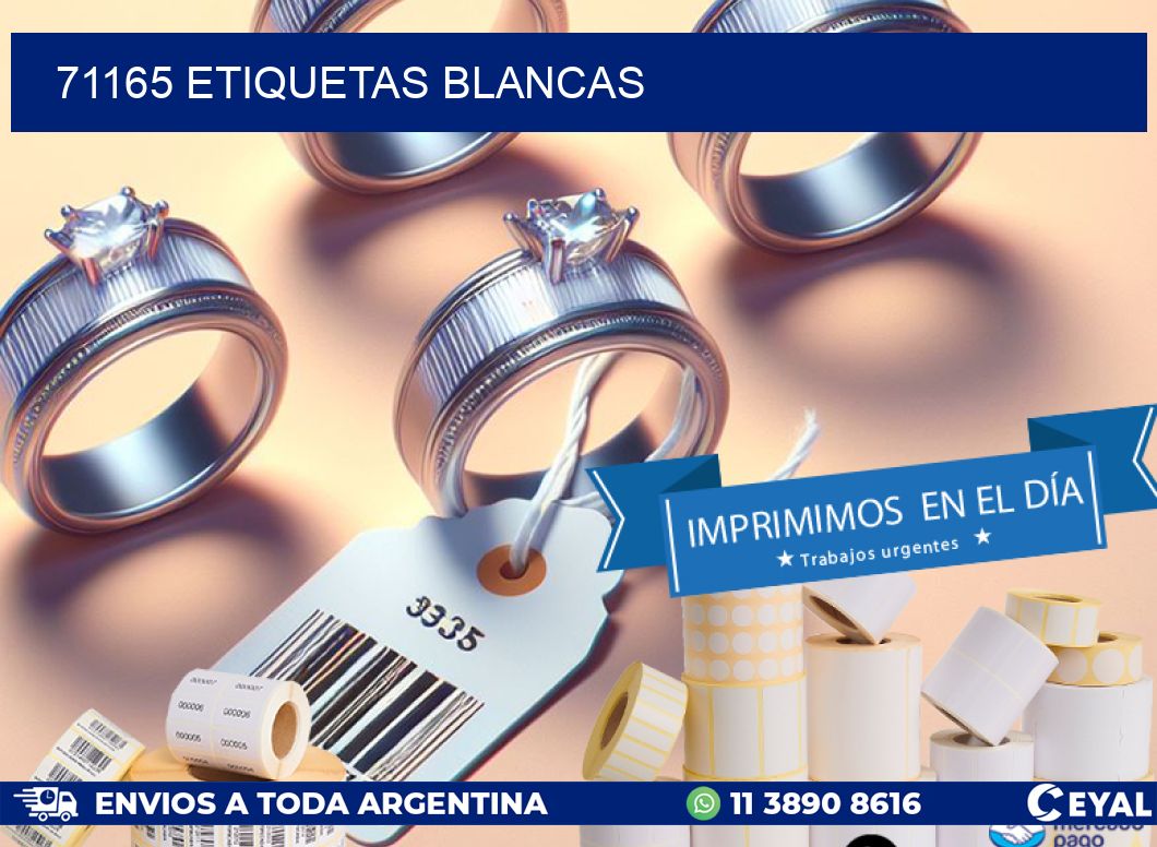 71165 ETIQUETAS BLANCAS