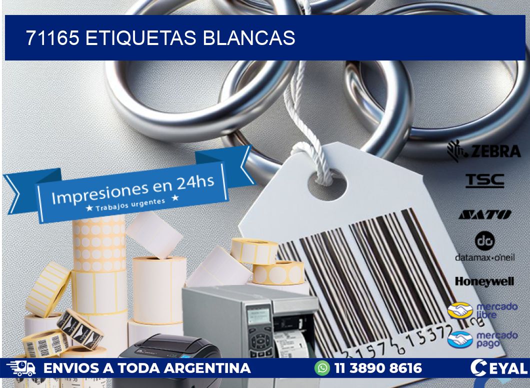 71165 ETIQUETAS BLANCAS