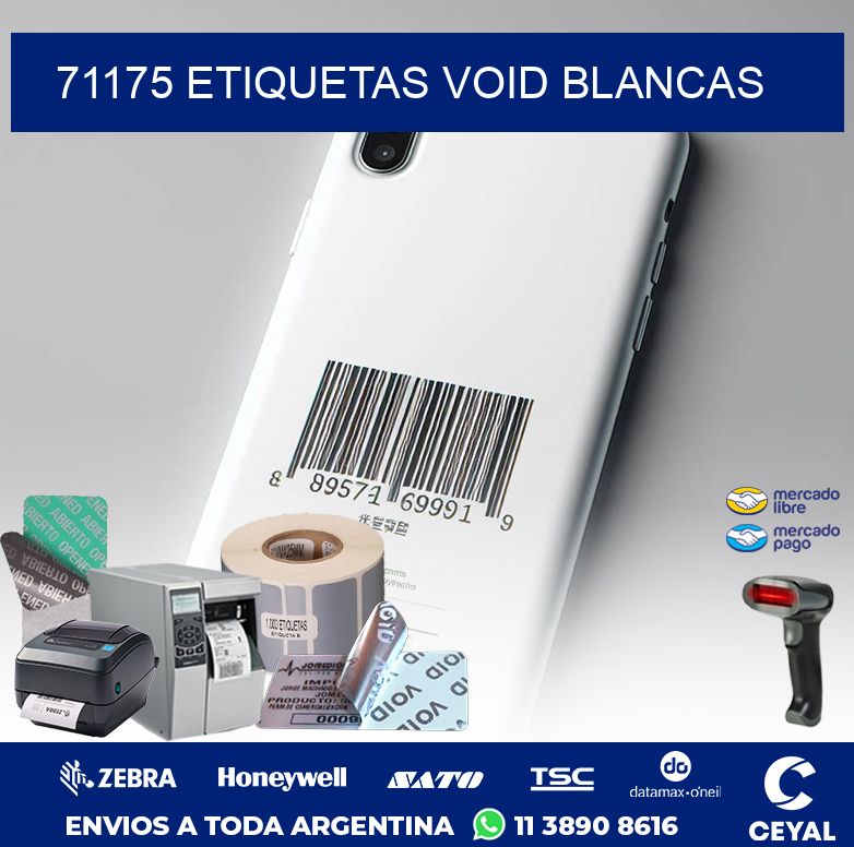 71175 ETIQUETAS VOID BLANCAS