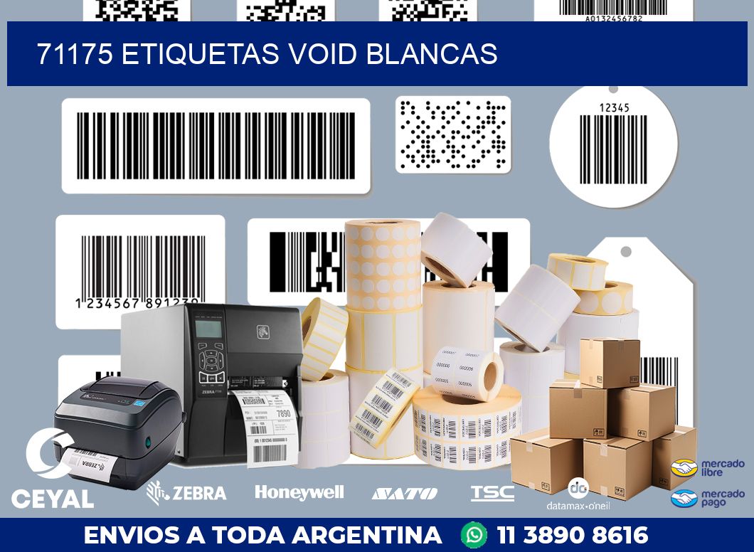 71175 ETIQUETAS VOID BLANCAS