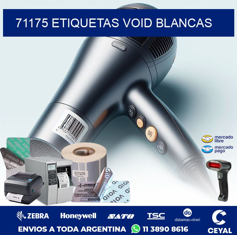 71175 ETIQUETAS VOID BLANCAS