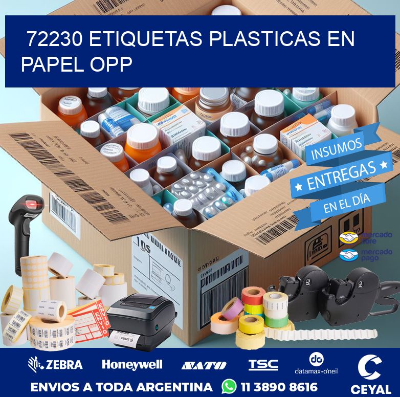72230 ETIQUETAS PLASTICAS EN PAPEL OPP