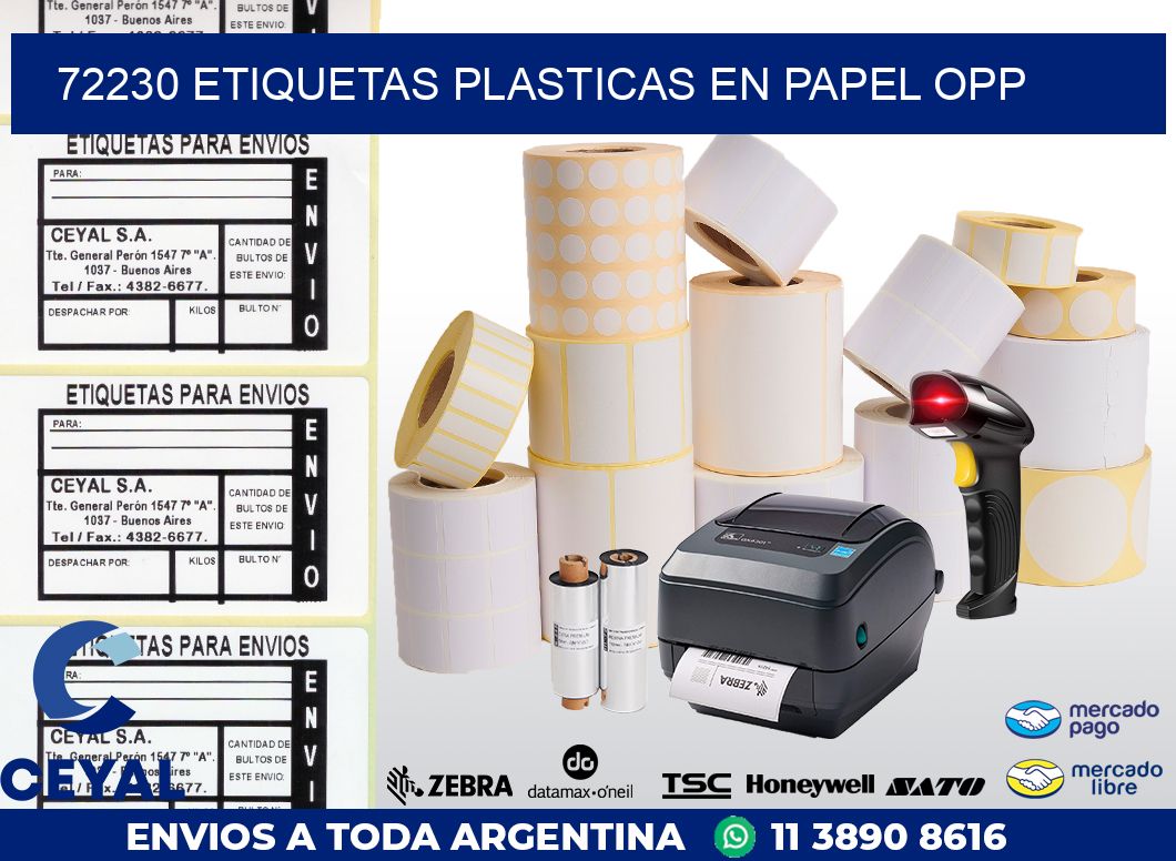 72230 ETIQUETAS PLASTICAS EN PAPEL OPP