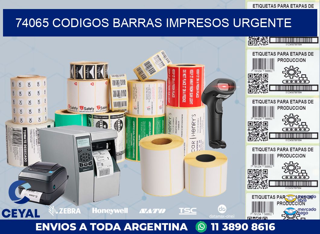 74065 CODIGOS BARRAS IMPRESOS URGENTE