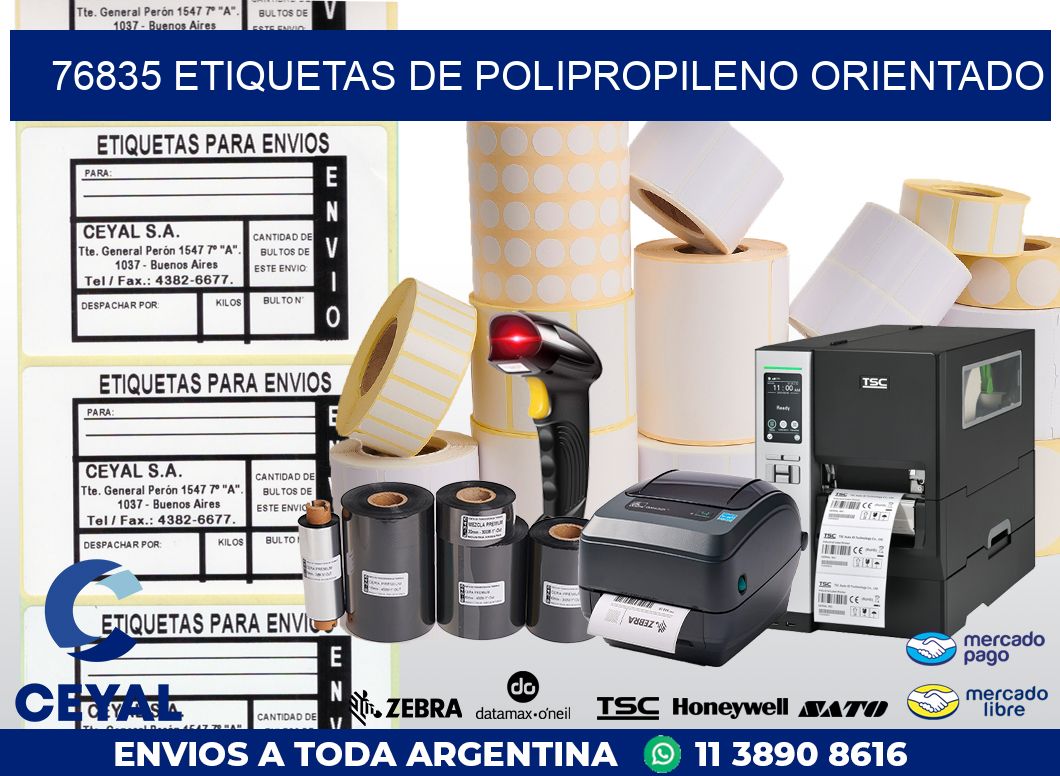 76835 ETIQUETAS DE POLIPROPILENO ORIENTADO