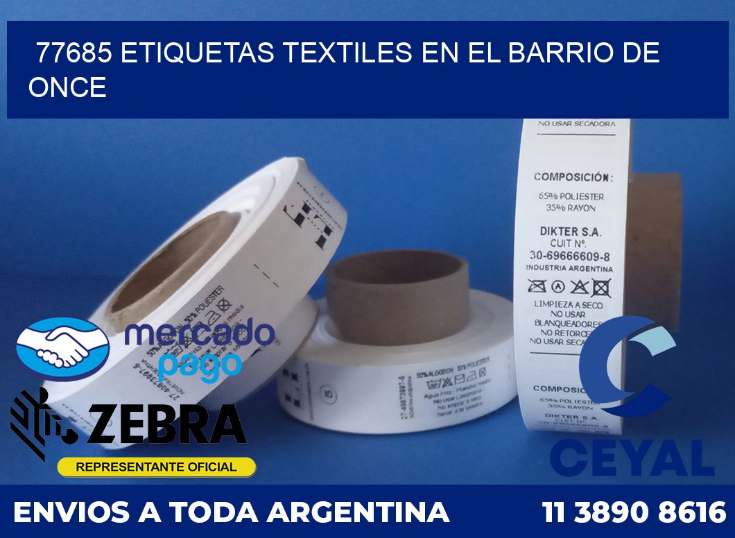 77685 ETIQUETAS TEXTILES EN EL BARRIO DE ONCE