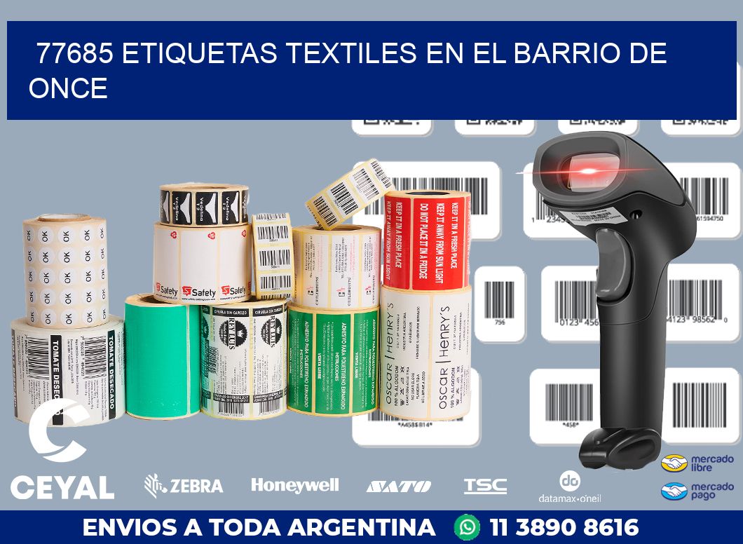 77685 ETIQUETAS TEXTILES EN EL BARRIO DE ONCE