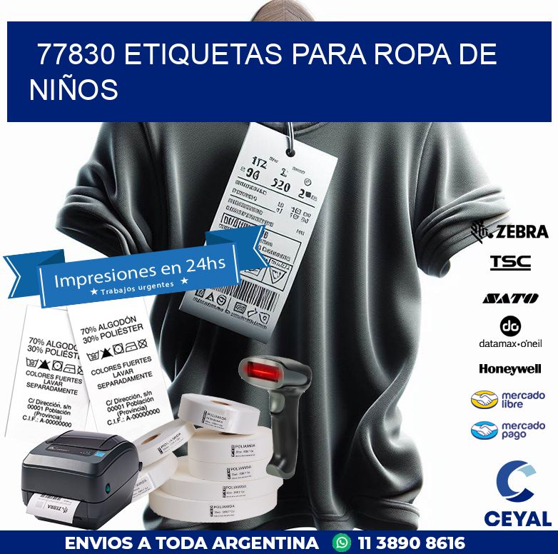 77830 ETIQUETAS PARA ROPA DE NIÑOS