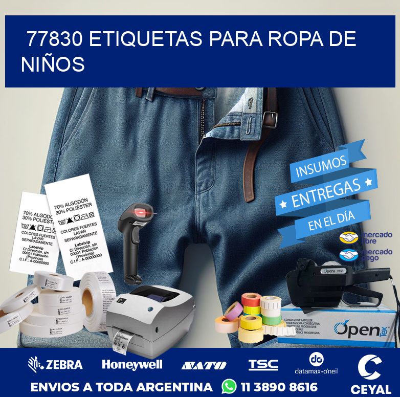 77830 ETIQUETAS PARA ROPA DE NIÑOS