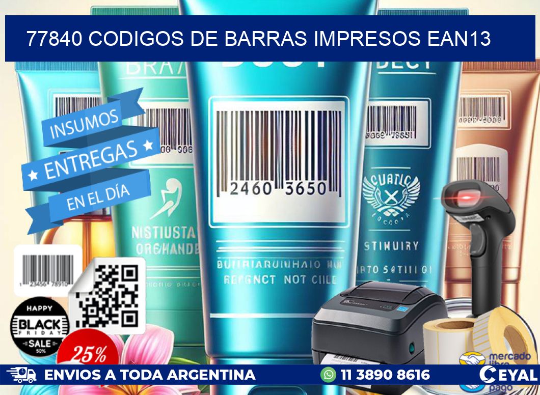 77840 codigos de barras impresos ean13