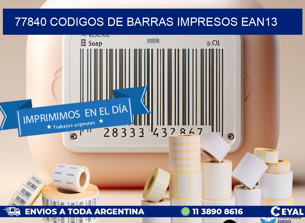 77840 codigos de barras impresos ean13