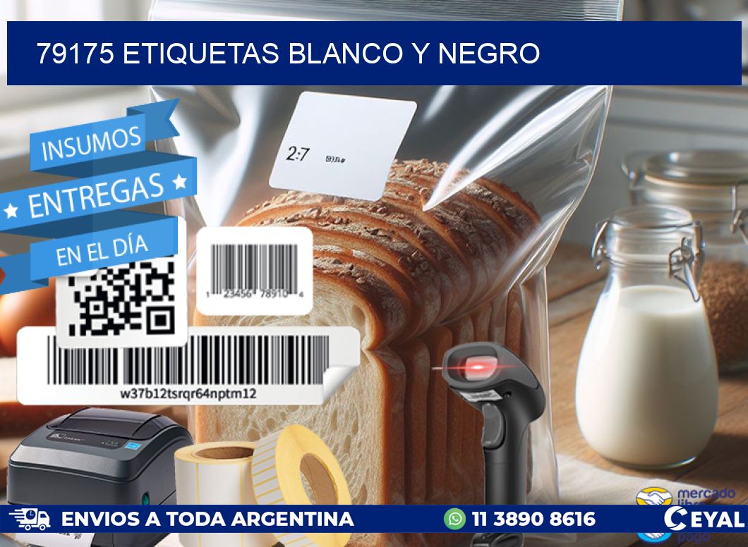 79175 etiquetas blanco y negro