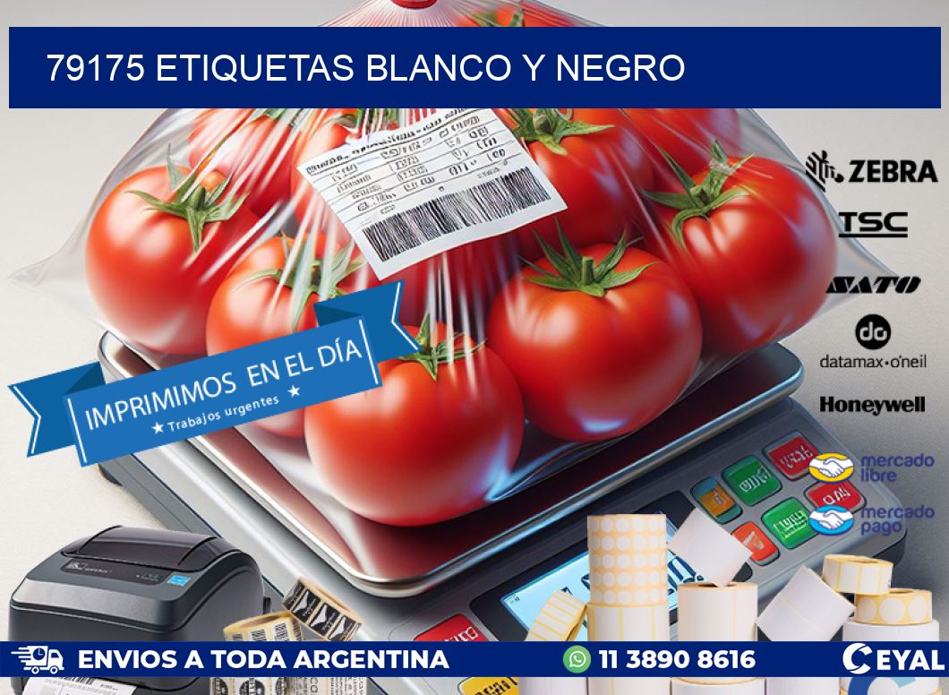 79175 etiquetas blanco y negro