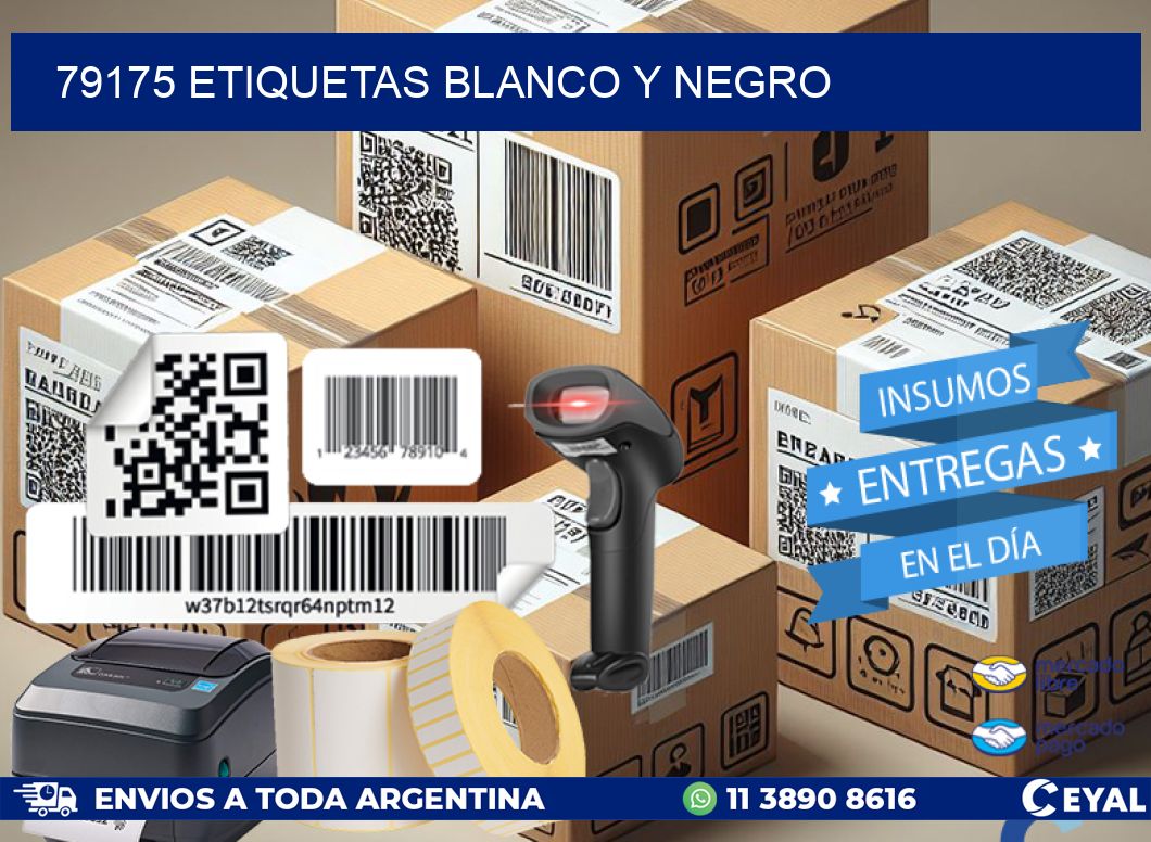 79175 etiquetas blanco y negro
