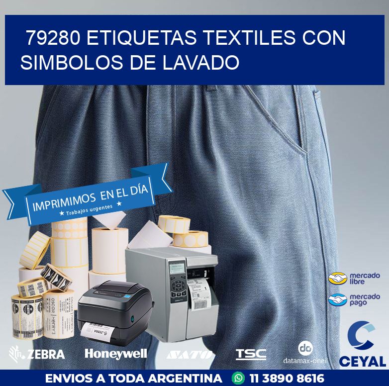 79280 ETIQUETAS TEXTILES CON SIMBOLOS DE LAVADO