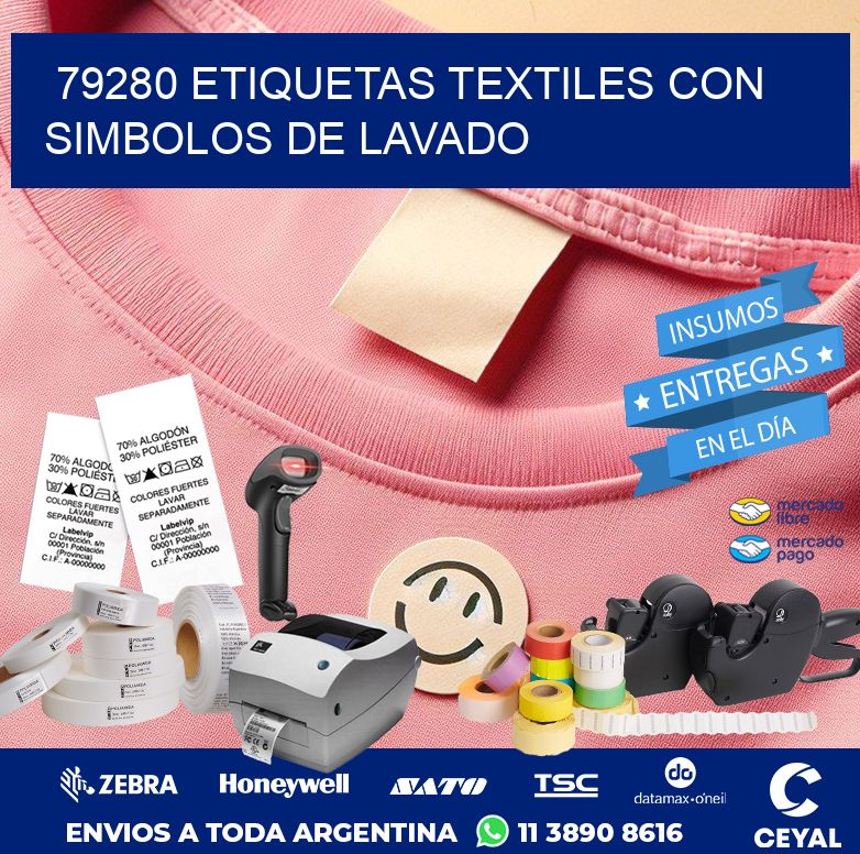 79280 ETIQUETAS TEXTILES CON SIMBOLOS DE LAVADO