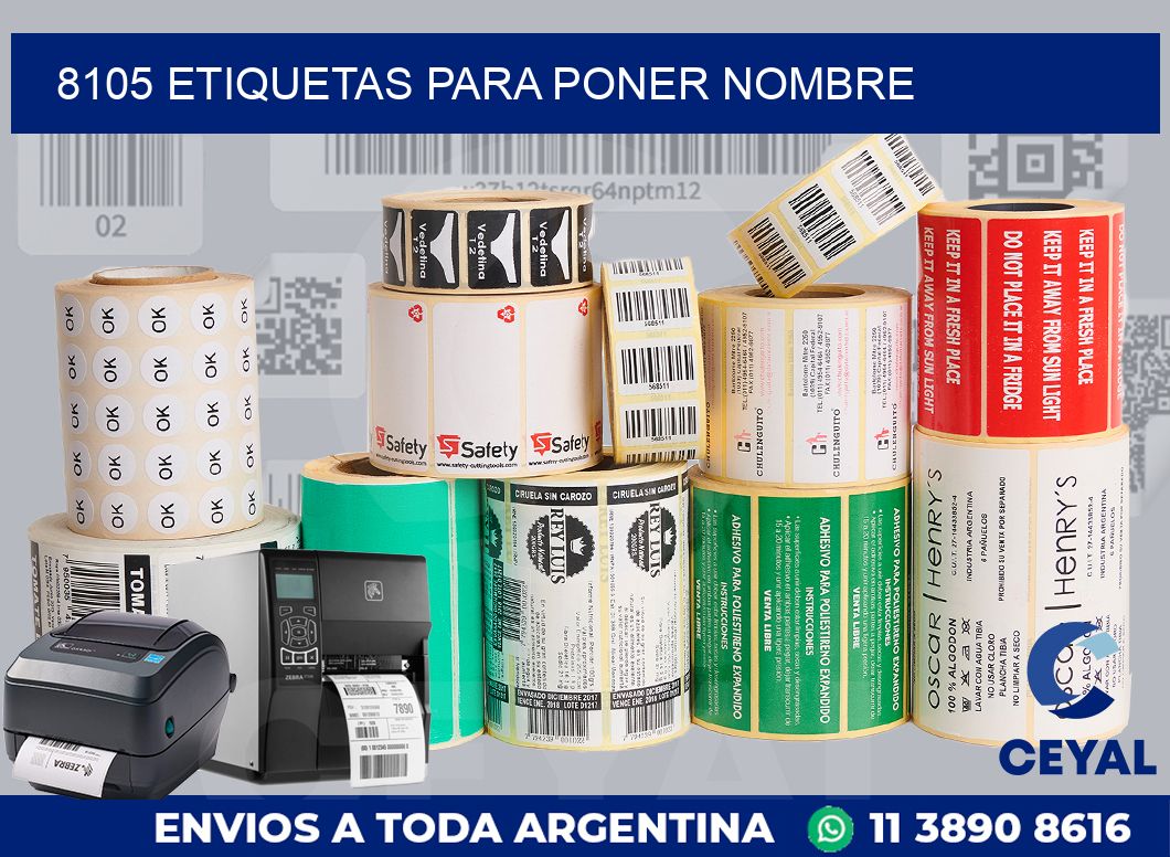 8105 ETIQUETAS PARA PONER NOMBRE