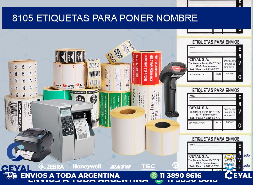 8105 ETIQUETAS PARA PONER NOMBRE