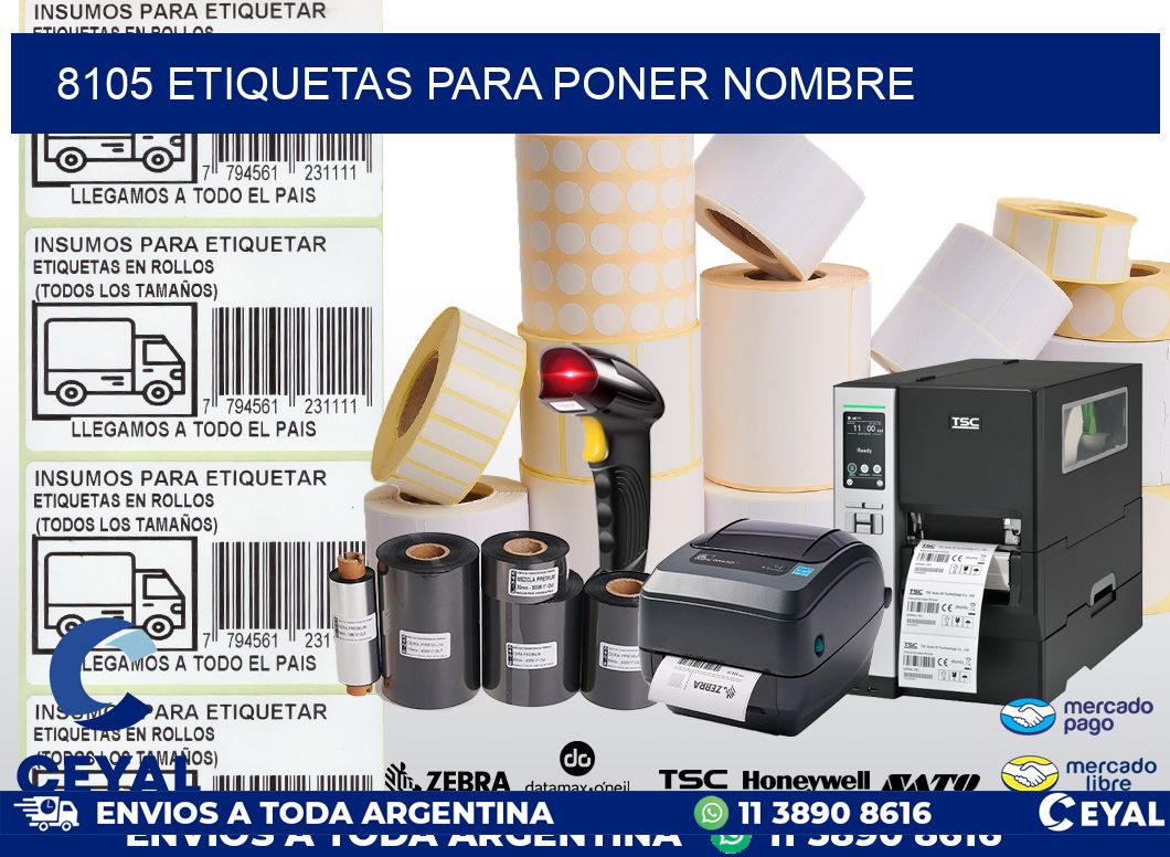 8105 ETIQUETAS PARA PONER NOMBRE