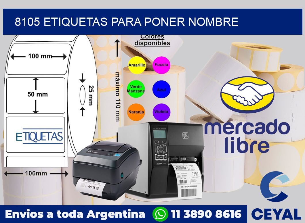 8105 ETIQUETAS PARA PONER NOMBRE