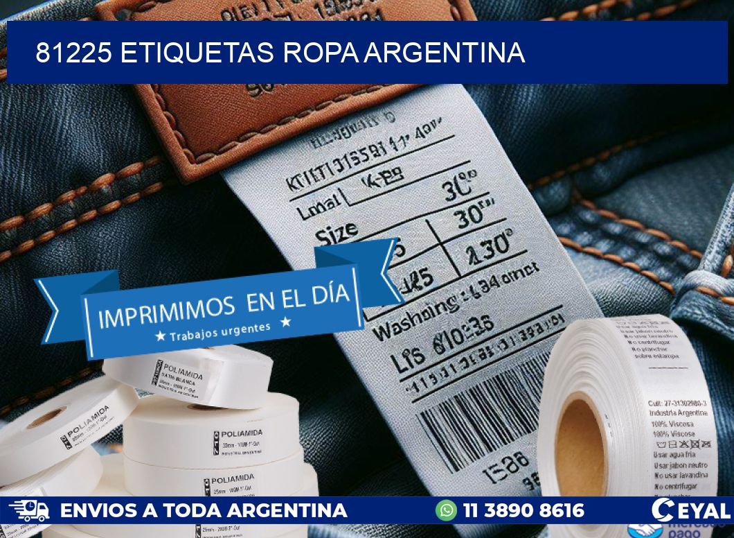 81225 ETIQUETAS ROPA ARGENTINA