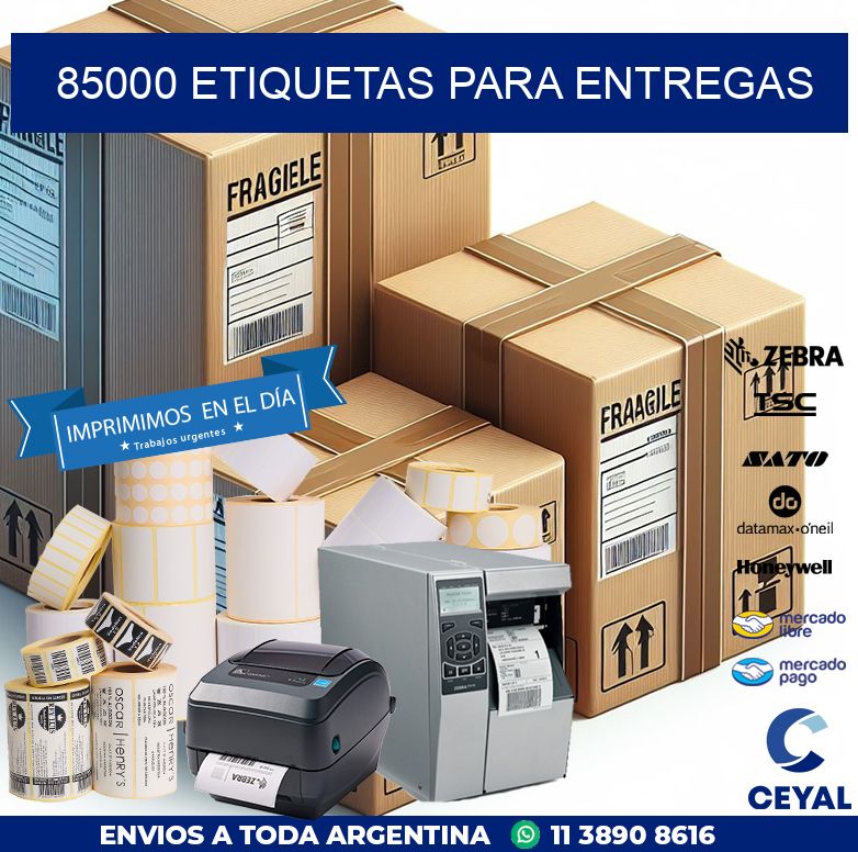 85000 ETIQUETAS PARA ENTREGAS