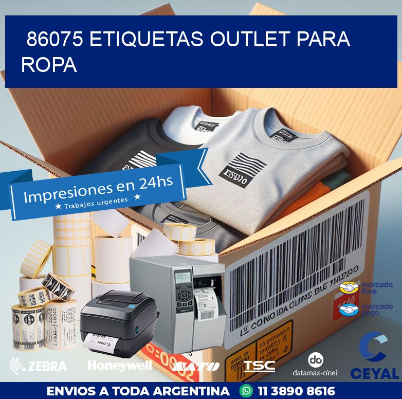 86075 ETIQUETAS OUTLET PARA ROPA