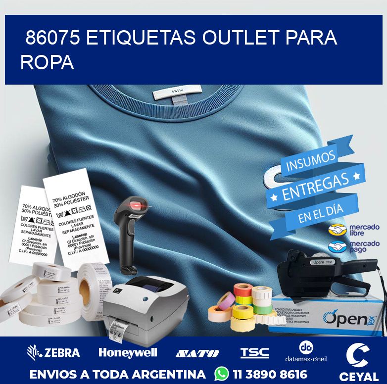 86075 ETIQUETAS OUTLET PARA ROPA