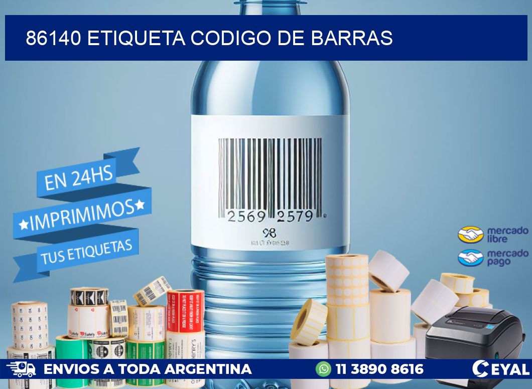 86140 etiqueta codigo de barras