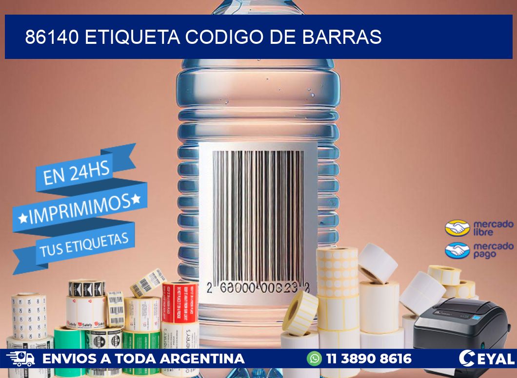 86140 etiqueta codigo de barras