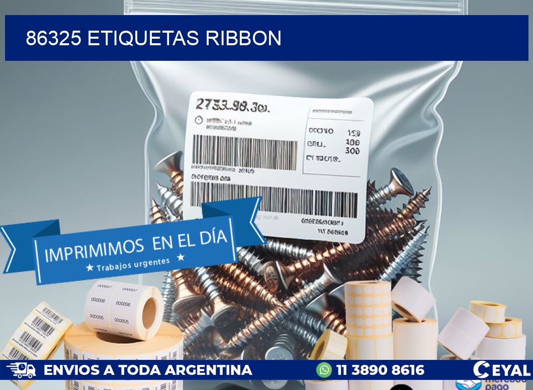 86325 ETIQUETAS RIBBON