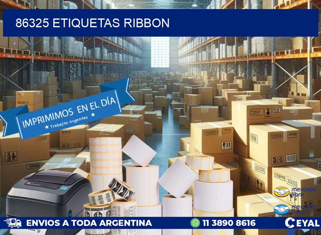 86325 ETIQUETAS RIBBON