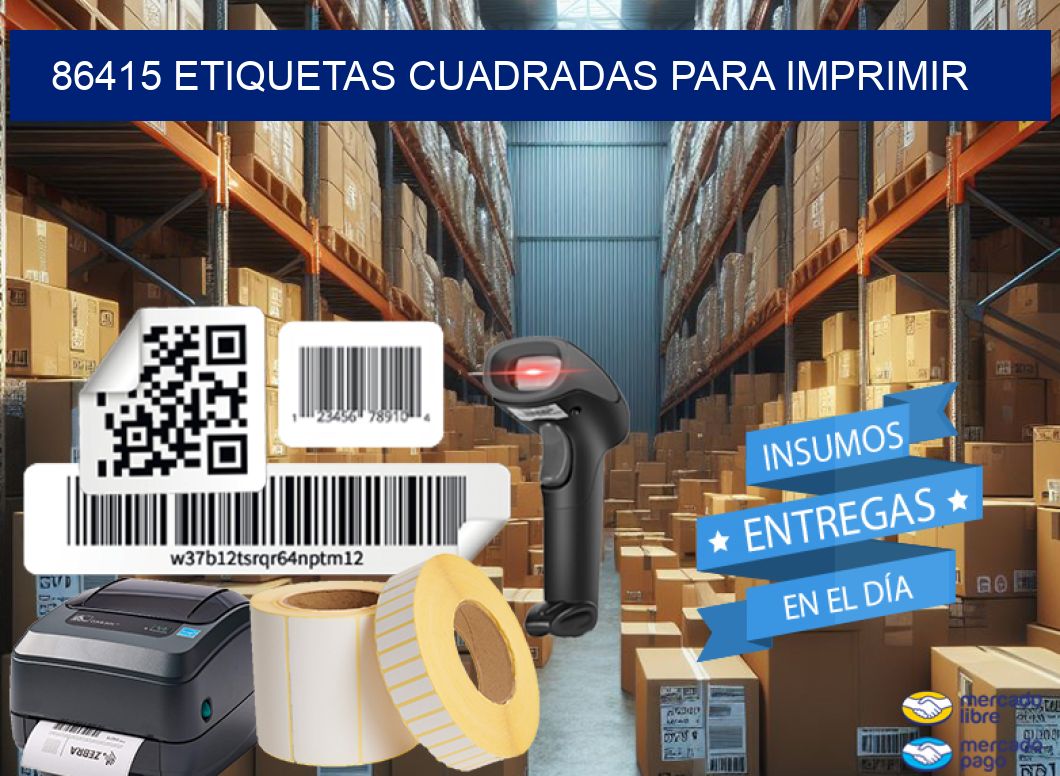 86415 Etiquetas cuadradas para imprimir