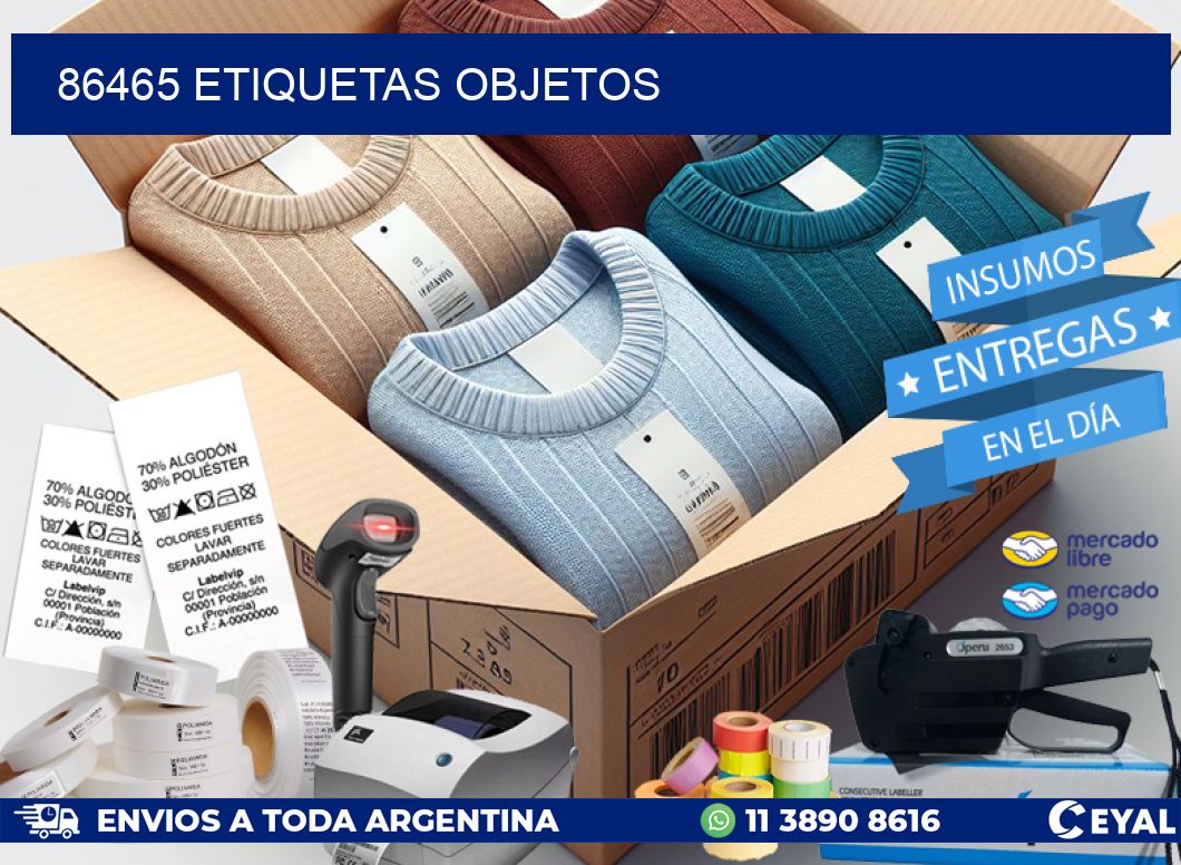 86465 etiquetas objetos