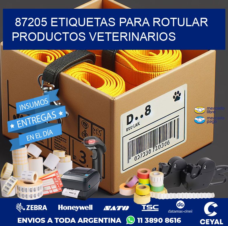 87205 ETIQUETAS PARA ROTULAR PRODUCTOS VETERINARIOS