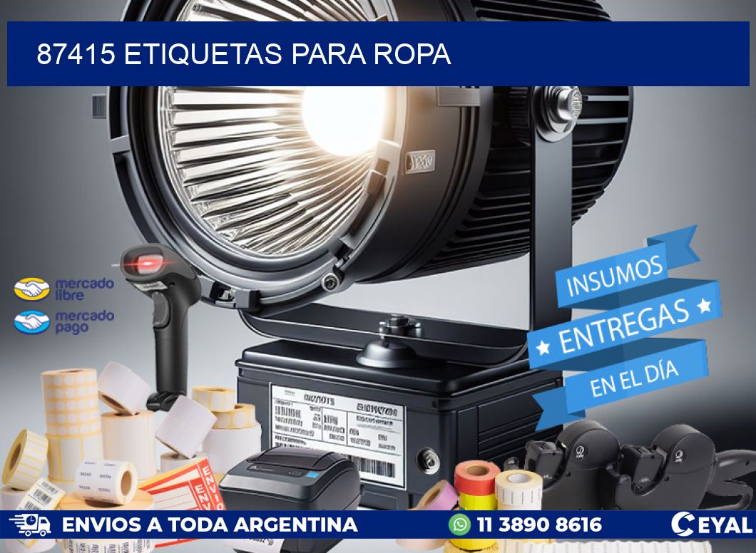 87415 Etiquetas para ropa