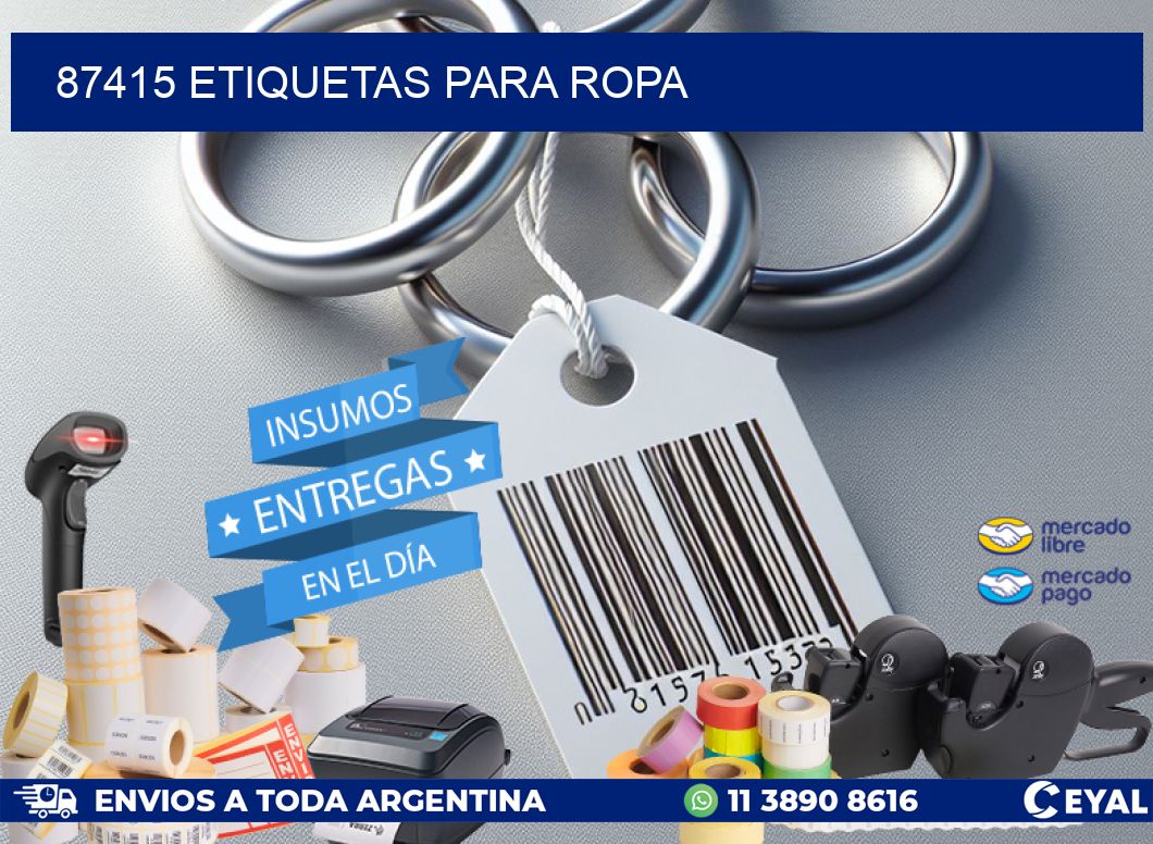 87415 Etiquetas para ropa