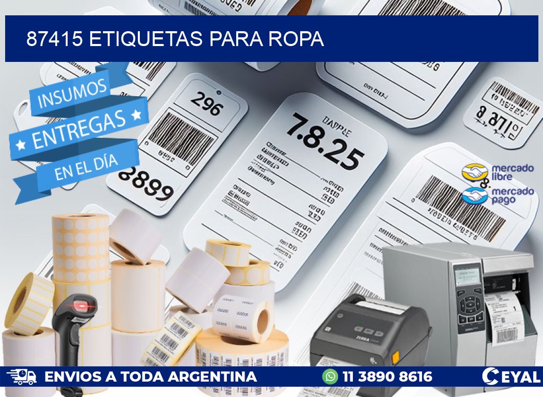 87415 Etiquetas para ropa