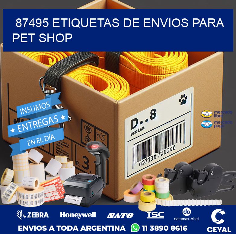 87495 ETIQUETAS DE ENVIOS PARA PET SHOP
