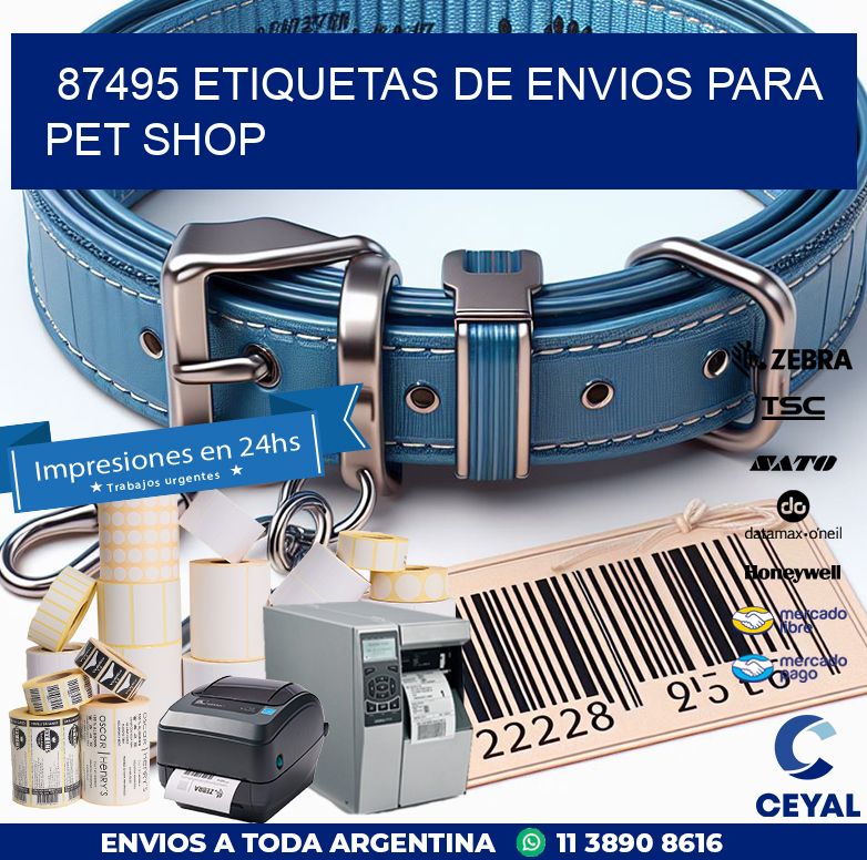 87495 ETIQUETAS DE ENVIOS PARA PET SHOP