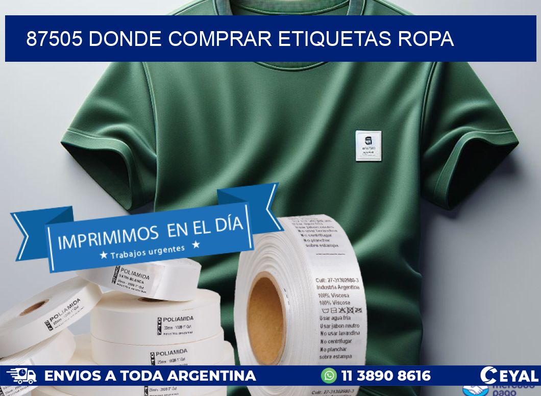 87505 DONDE COMPRAR ETIQUETAS ROPA