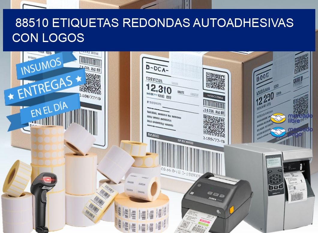 88510 ETIQUETAS REDONDAS AUTOADHESIVAS CON LOGOS