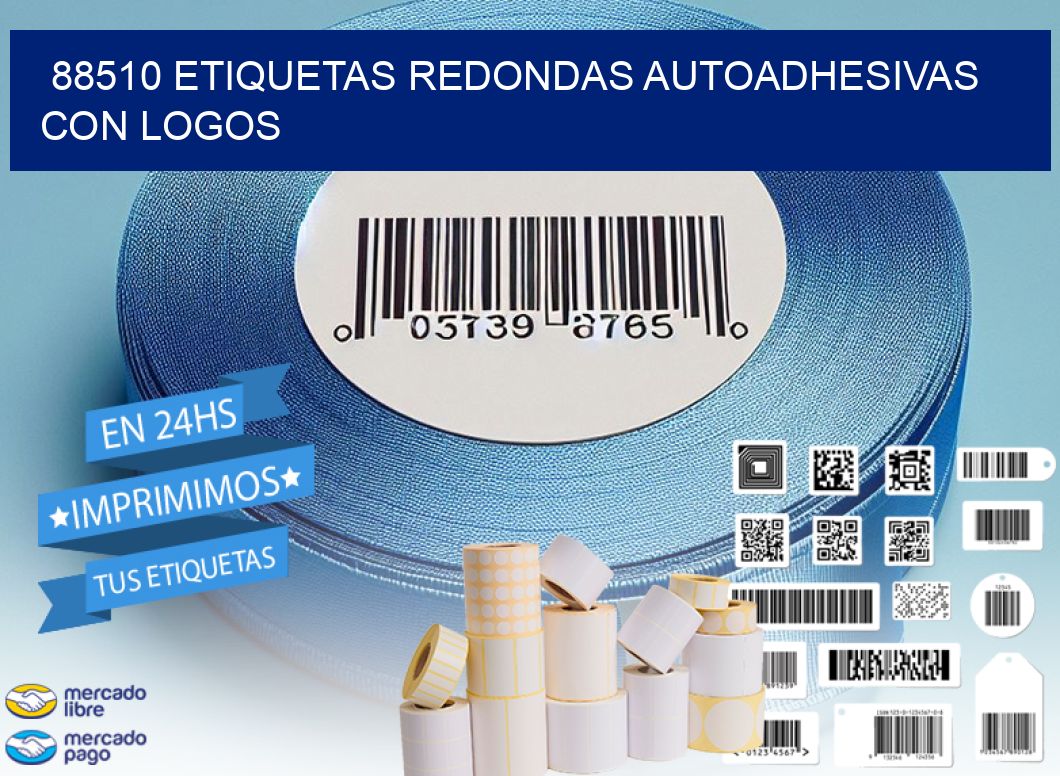 88510 ETIQUETAS REDONDAS AUTOADHESIVAS CON LOGOS